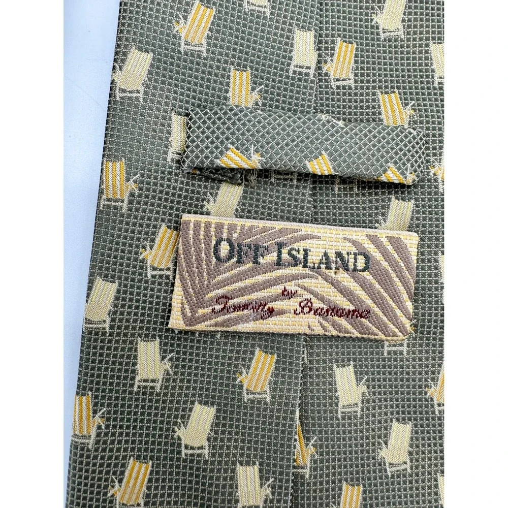 Tommy Bahama Tie Mens Off‎ Island Tropical Beach Chair Silk Blend Green OS